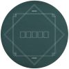 Soozier Poker Mat Texas Hold'em Poker Table Top with Non-Slip Bottom Dark Green