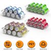 4Pcs Soda Can Organizers for Refrigerator Width Adjustable Clear Drink Organizer Expandable Can Holder Dispenser for Fridge Pantry Freezer GPCT5210