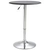 Bar Table Black Ø23.6" MDF