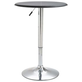 Bar Table Black Ø23.6" MDF