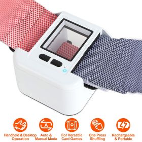 2 Deck Rechargeable Automatic Card Shuffler Professional Card Shuffler for for Texas Hold'em Poker UNO with Auto Manual Mode Handheld Desktop GPCT5422