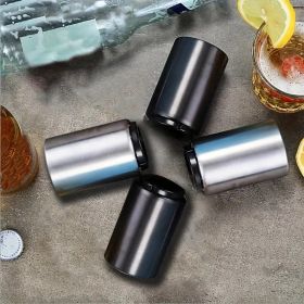 2PCS Automatic Bottle Opener Bottle Cap Opener Beer Bottle Opener Destapadores de Cerveza, Down-Pop Off Beer Bottle Opener with Magnetic Cap Catcher