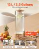 Drink Dispenser 3.5 Gal Beverage Dispenser for Parties Glass with Stand