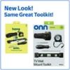 onn TV Wall Mount Installation Toolkit with Battery Operated Electronic Stud Finder, 6 Pieces, 1.15 lb
