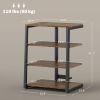 HOMCOM TV Stand Cabinet for 28" TVs with Adjustable Shelves and Extension Lead Holder for Living Room, Rustic Brown