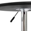Bar Table Black Ø23.6" MDF