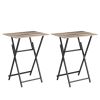 2-Piece Folding TV Tray Table Set,Foldable Sofa Side Table,Portable Snack Table for Living Room,Bedroom,Office,Small Space,No Assembly