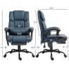 Vinsetto Massage Office Chair with 6 Vibrating Points, High Back Reclining Office Chair with Footrest and Remote, Blue