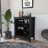 New Canaan 6-Bottle 1-Drawer 1-Shelf Bar Cabinet Black Wengue