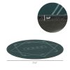 Soozier Poker Mat Texas Hold'em Poker Table Top with Non-Slip Bottom Dark Green