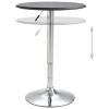 Bar Table Black Ø23.6" MDF