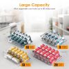 4Pcs Soda Can Organizers for Refrigerator Width Adjustable Clear Drink Organizer Expandable Can Holder Dispenser for Fridge Pantry Freezer GPCT5210