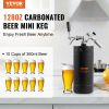VEVOR Beer Growler Tap System, 128Oz 4L Mini Keg, 304 Stainless Steel Pressurized Beer Growler, Keg Growler with Pressure Display
